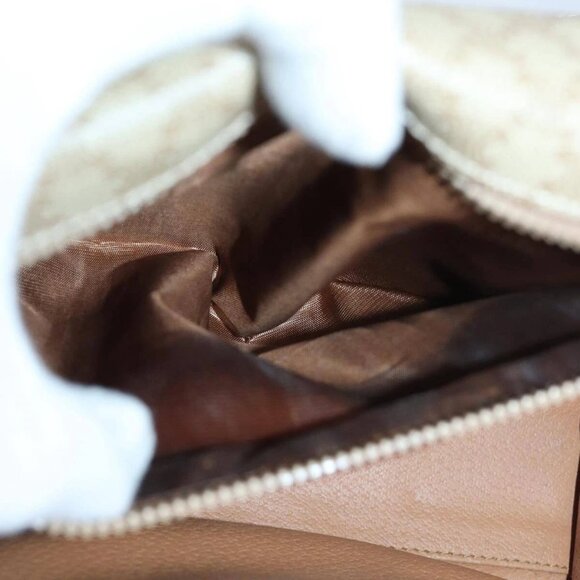 CELINE Macadam Canvas Shoulder Bag Beige Auth 84211 - Picture 14 of 16